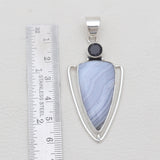 Blue Lace Agate 925 Silver Pendants
