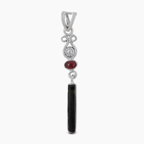 925 Starling Silver Tourmaline Pendants