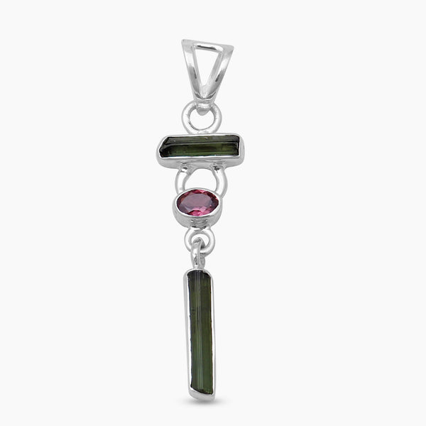 925 Sterling Silver Tourmaline Pendants