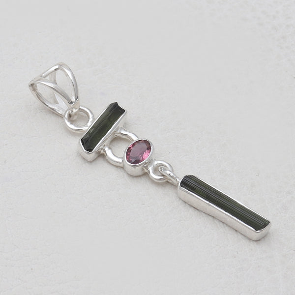 925 Sterling Silver Tourmaline Pendants