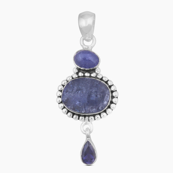 Natural Fanta Garnet Silver Pendants