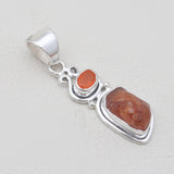 Fanta Garnet & Carnelian Silver Pendants