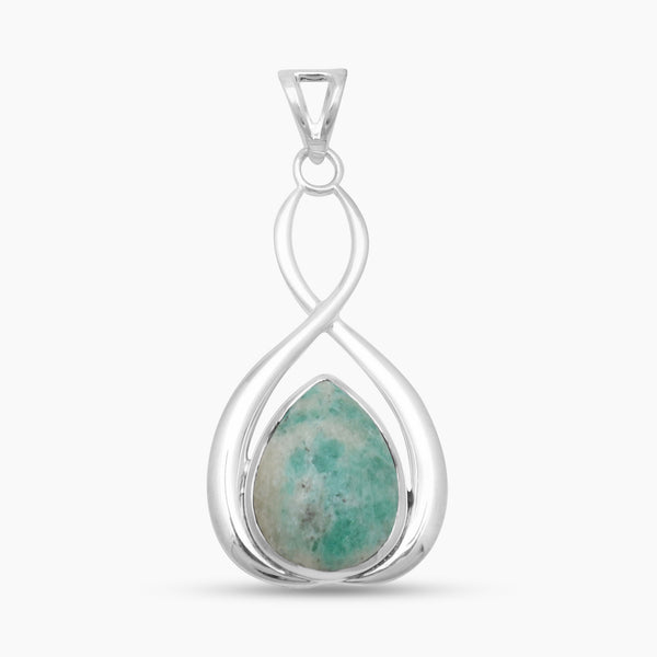 Glacier Green Emerald Silver Pendants