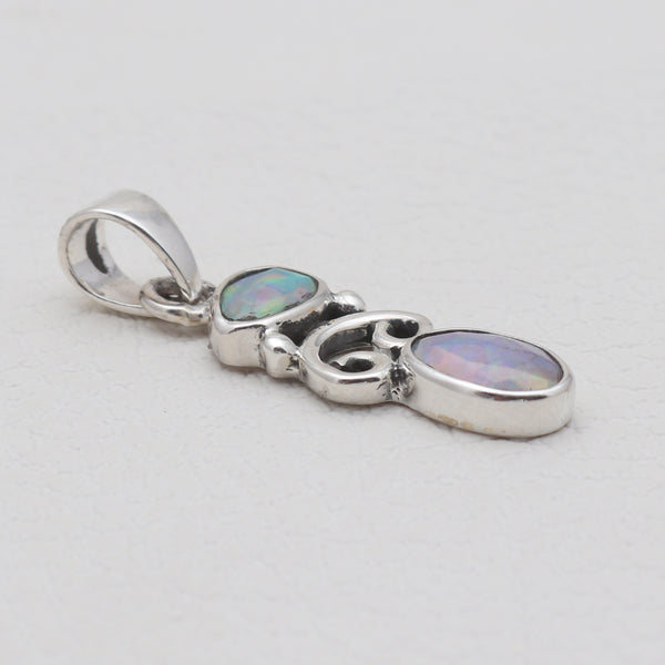 Natural Ethiopian Opal Silver Pendants