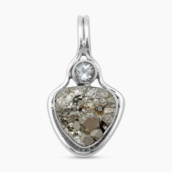 925 Sterling Silver Pyrite Druzy Pendants