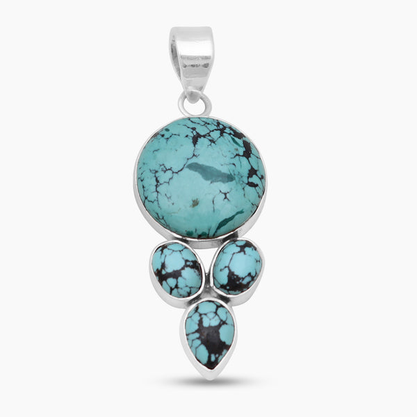 Tibetan Turquoise Silver Pendants