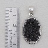 Melanite Black Garnet Silver Pendants