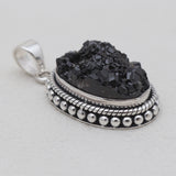 Melanite Black Garnet Silver Pendants