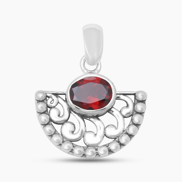 925 Sterling Silver Garnet Pendants
