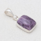925 Sterling Silver Charoite Pendants
