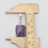 925 Sterling Silver Charoite Pendants
