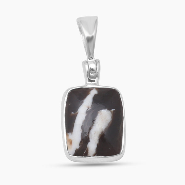 925 Sterling Silver Peanut Wood Jasper Pendants