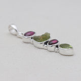 Garnet & Peridot Silver Pendants