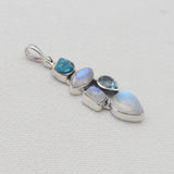 Rainbow Moonstone Silver Pendants