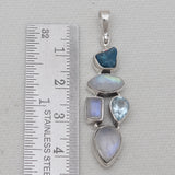 Rainbow Moonstone Silver Pendants