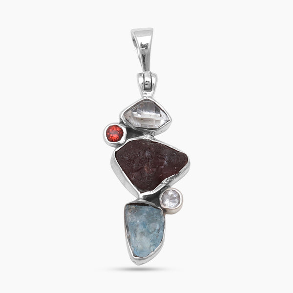 Garnet Silver Pendants