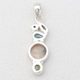 Natural Abalone Shell Silver Pendants