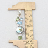 Natural Abalone Shell Silver Pendants