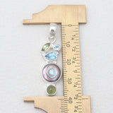 Natural Abalone Shell Silver Pendants