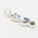 Natural Abalone Shell Silver Pendants