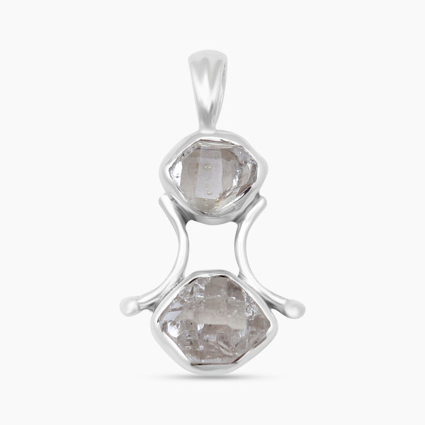 925 Silver Herkimer Quartz Pendants