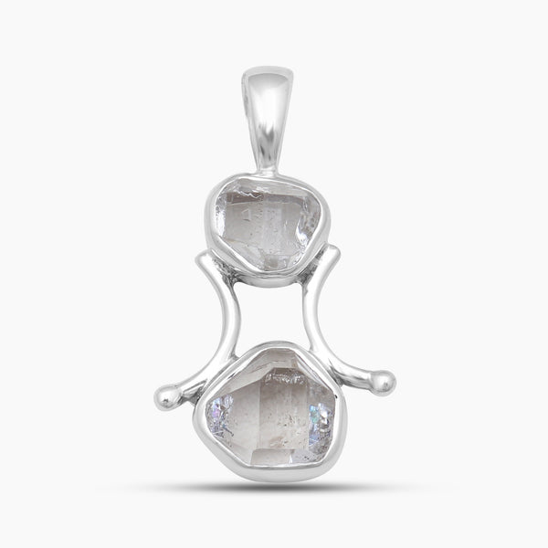 925 Silver Herkimer Quartz Pendants