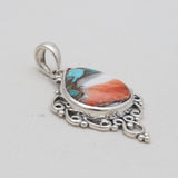 925 Silver Turquoise Spiny Oyster Pendants