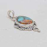 925 Silver Turquoise Spiny Oyster Pendants
