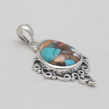 925 Silver Turquoise Spiny Oyster Pendants