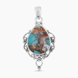 925 Silver Turquoise Spiny Oyster Pendants