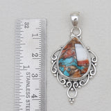 925 Silver Turquoise Spiny Oyster Pendants