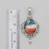 925 Silver Turquoise Spiny Oyster Pendants