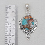925 Silver Turquoise Spiny Oyster Pendants