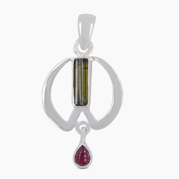925 Sterling Silver Tourmaline Pendants
