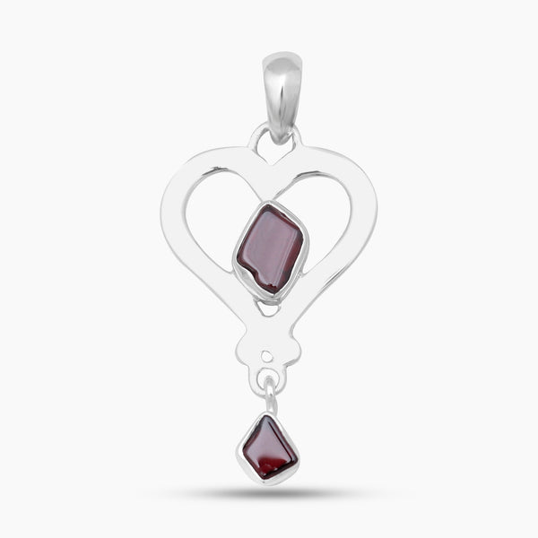 925 Sterling Silver Garnet Pendants