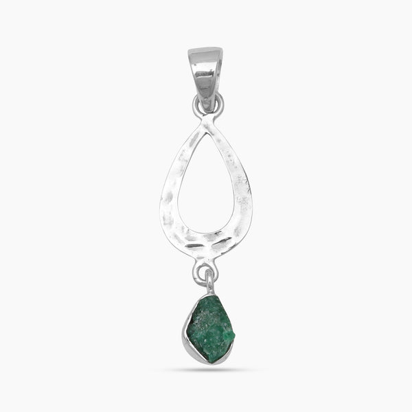 Emerald Silver Pendants