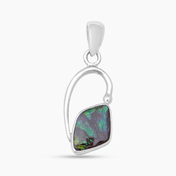 Ammolite Silver Pendants