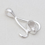 925 Silver Raw Herkimer Quartz Pendants