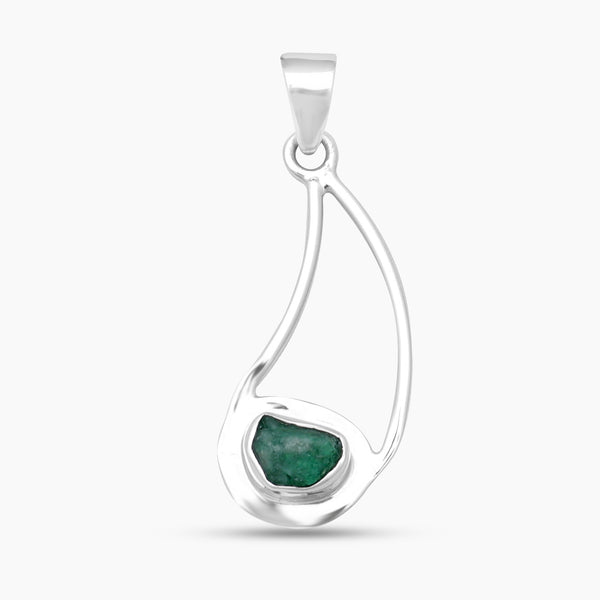 925 Sterling Silver Emerald Pendants