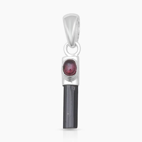925 Sterling Silver Black Tourmaline Pendants