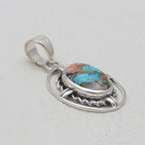 925 Silver Turquoise Spiny Oyster Pendants