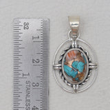 925 Silver Turquoise Spiny Oyster Pendants