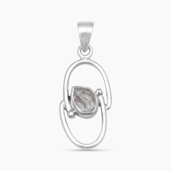 925 Silver Herkimer Quartz Pendants