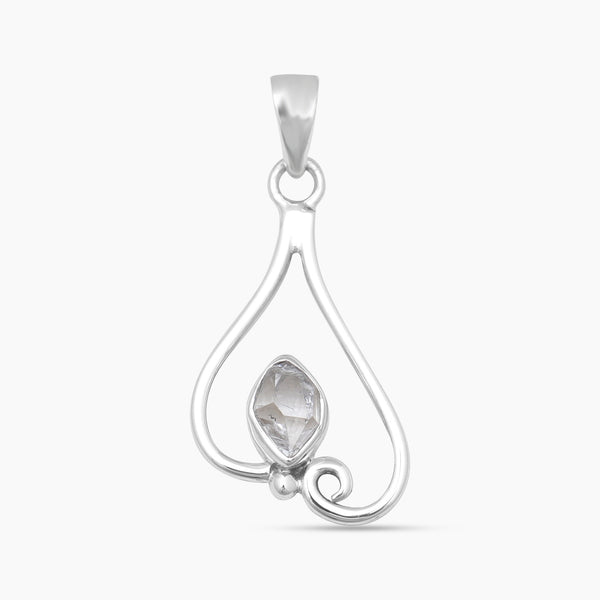 925 Sterling Silver Herkimer Quartz Pendants