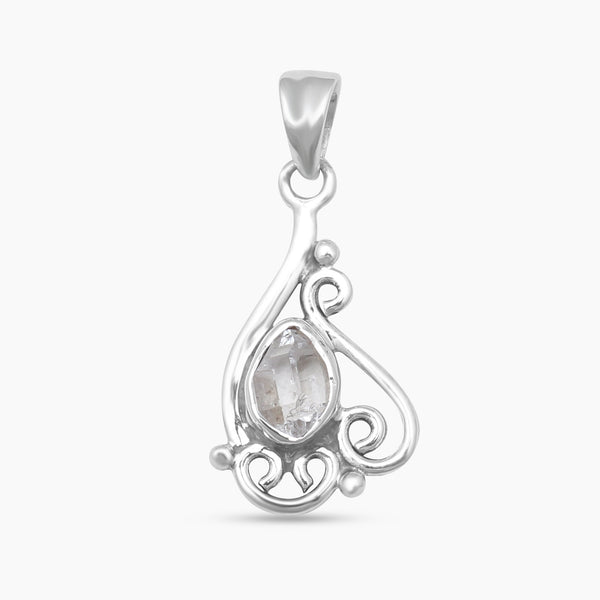 925 Silver Herkimer Quartz Pendants