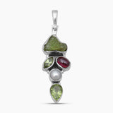 Natural Peridot Silver Pendants
