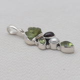 Natural Peridot Silver Pendants
