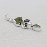 Natural Peridot Silver Pendants