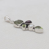 Natural Peridot Silver Pendants