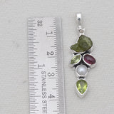Natural Peridot Silver Pendants
